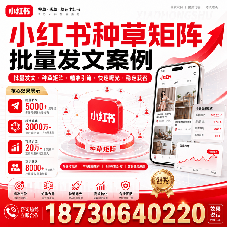 德阳小红书种草矩阵批量发文案例
